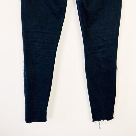 J Brand Cropped Skinny Destroyed Raw Hem Jeans in Blue Mercy - Picture 5 of 8